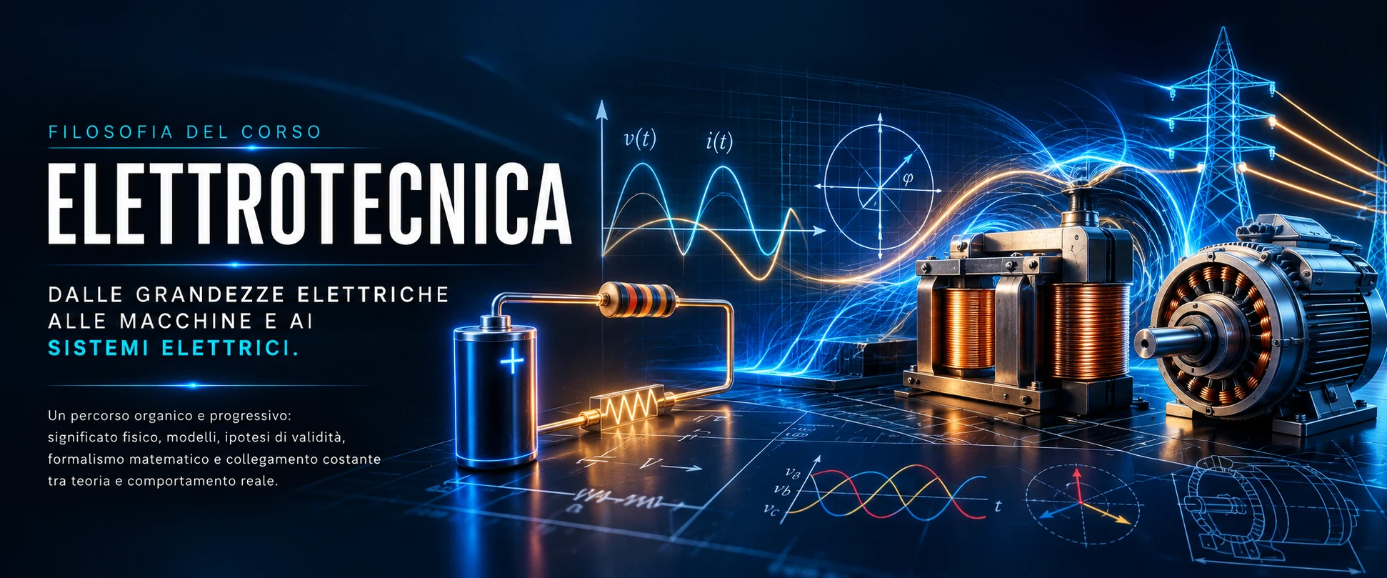 Filosofia del corso di Elettrotecnica: dalle grandezze elettriche alle macchine e ai sistemi elettrici