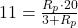  11 = \frac{R_p \cdot 20}{3 + R_p} 