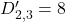D'_{2,3}=8