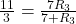  \frac{11}{3} = \frac{7 R_3}{7 + R_3} 