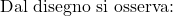  \text{Dal disegno si osserva:} 