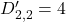 D'_{2,2}=4