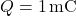 \( Q = 1 \, \text{mC} \)