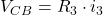  V_{CB} = R_3 \cdot i_3 