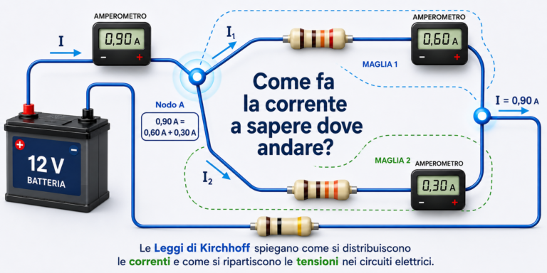 Le Leggi di Kirchhoff: spiegazione semplice con esempi e formule