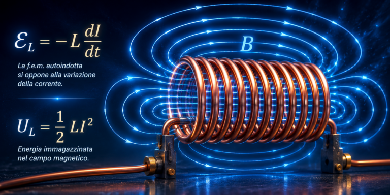 Bobina con campo magnetico, f.e.m. di autoinduzione ed energia magnetica