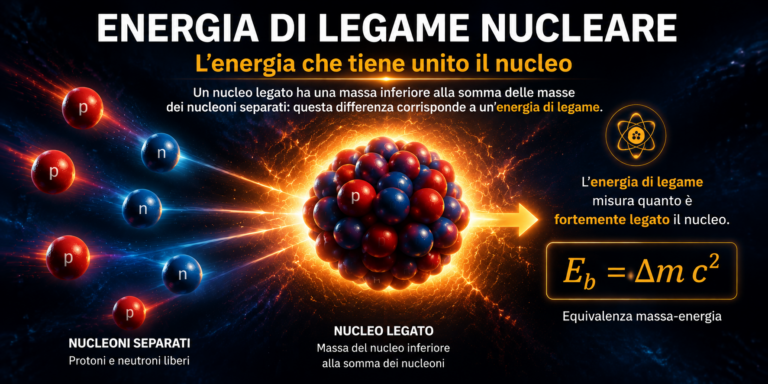 Energia di legame nucleare tra nucleoni separati e nucleo legato