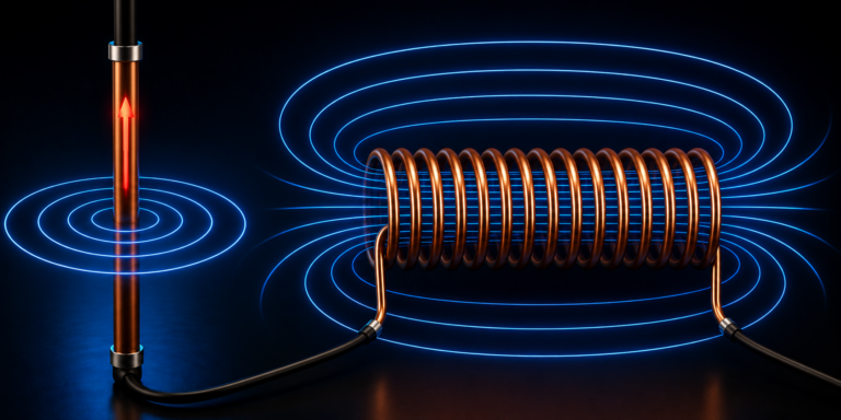 Campo magnetico generato da un conduttore percorso da corrente e da un solenoide