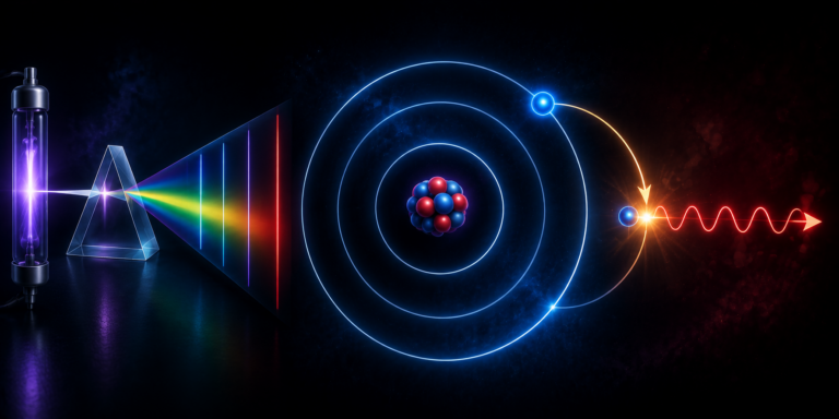 Spettri atomici e modello di Bohr con livelli energetici quantizzati