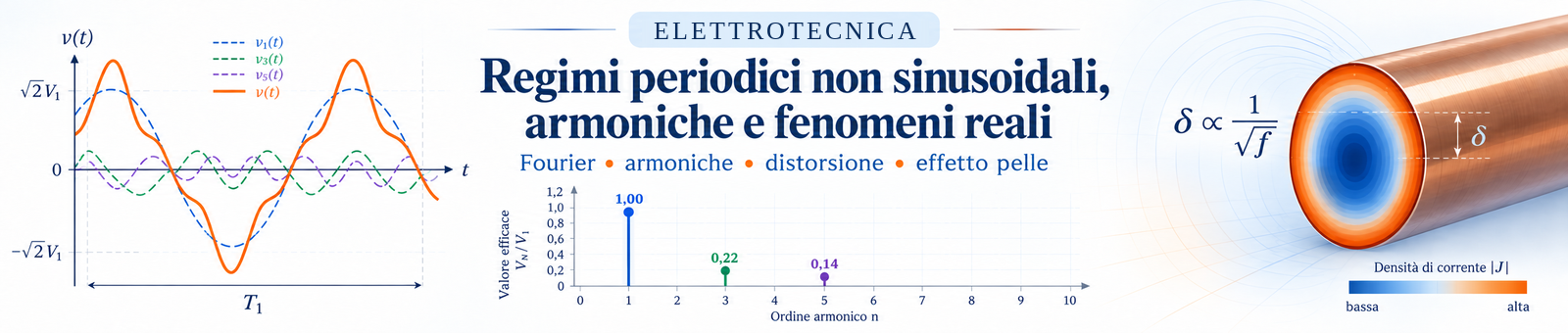 Armoniche elettriche: analisi di Fourier e THD